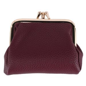 Julia Buxton Women's Premium Faux Leather Triple Frame Coin Purse Wallet
